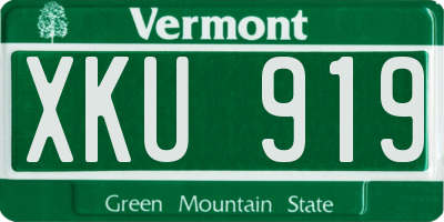 VT license plate XKU919
