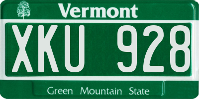 VT license plate XKU928