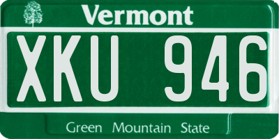 VT license plate XKU946