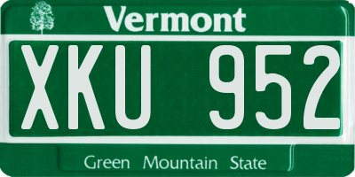 VT license plate XKU952