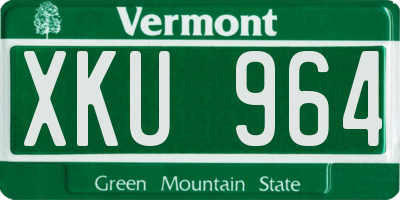 VT license plate XKU964