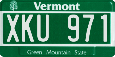 VT license plate XKU971