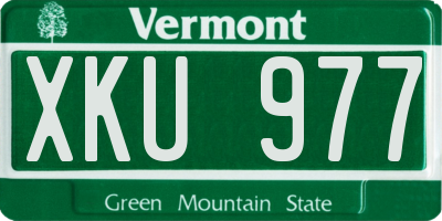 VT license plate XKU977