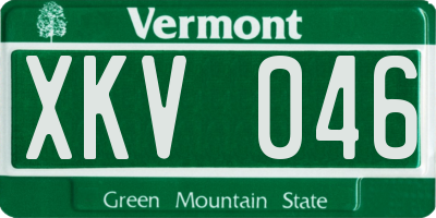 VT license plate XKV046