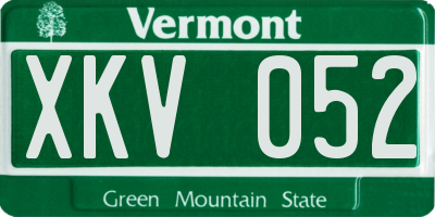 VT license plate XKV052
