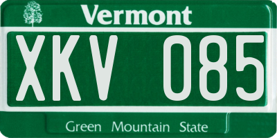 VT license plate XKV085