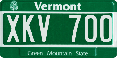 VT license plate XKV700