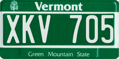 VT license plate XKV705