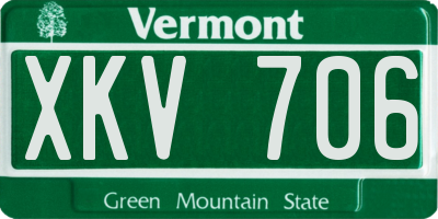 VT license plate XKV706