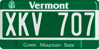 VT license plate XKV707