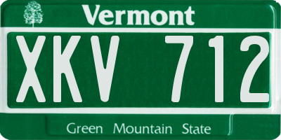 VT license plate XKV712