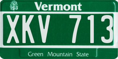 VT license plate XKV713