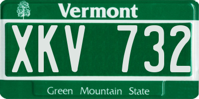 VT license plate XKV732