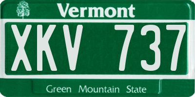 VT license plate XKV737