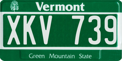 VT license plate XKV739