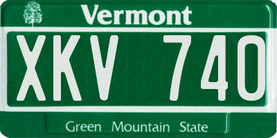 VT license plate XKV740