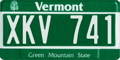 VT license plate XKV741