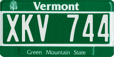 VT license plate XKV744