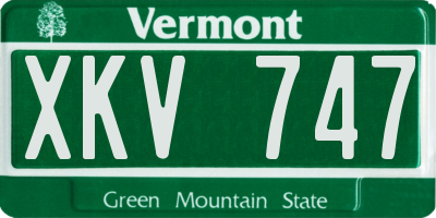 VT license plate XKV747