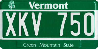 VT license plate XKV750