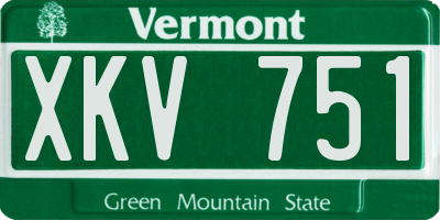 VT license plate XKV751