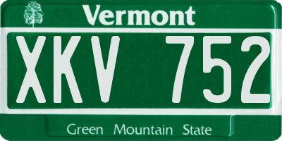 VT license plate XKV752