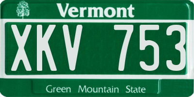 VT license plate XKV753