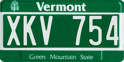 VT license plate XKV754