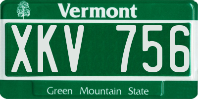 VT license plate XKV756