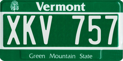 VT license plate XKV757