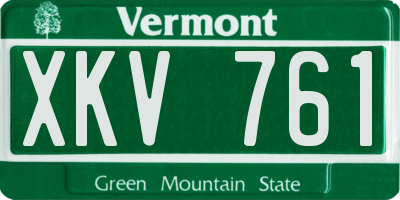 VT license plate XKV761
