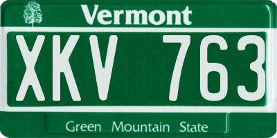 VT license plate XKV763