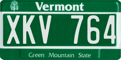 VT license plate XKV764