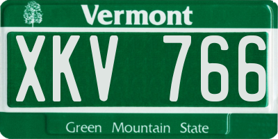 VT license plate XKV766