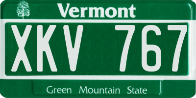 VT license plate XKV767