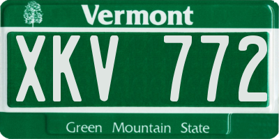 VT license plate XKV772