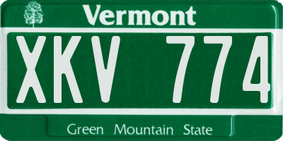 VT license plate XKV774