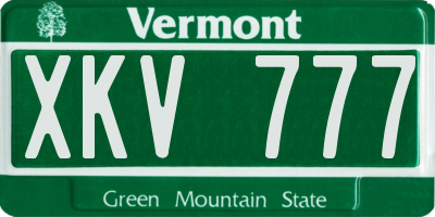 VT license plate XKV777