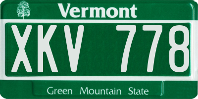 VT license plate XKV778