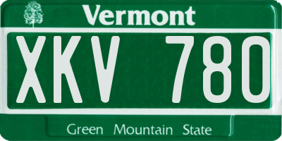 VT license plate XKV780