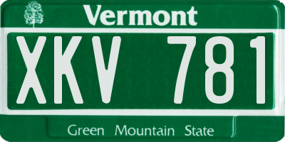 VT license plate XKV781