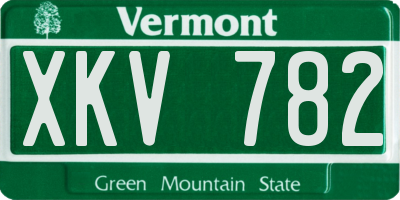 VT license plate XKV782