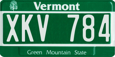 VT license plate XKV784