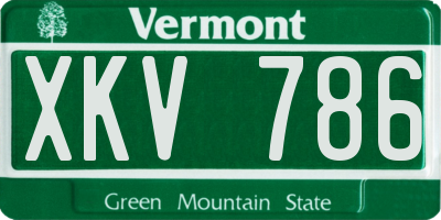 VT license plate XKV786