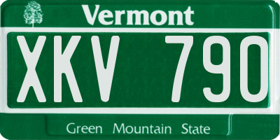 VT license plate XKV790