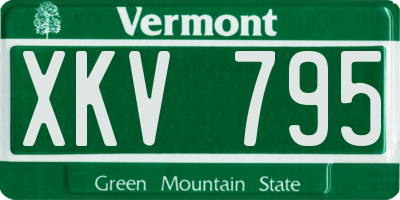 VT license plate XKV795