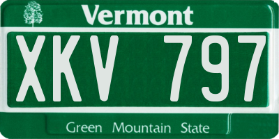 VT license plate XKV797