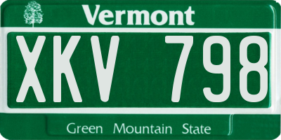 VT license plate XKV798