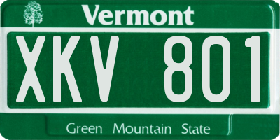 VT license plate XKV801