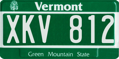 VT license plate XKV812